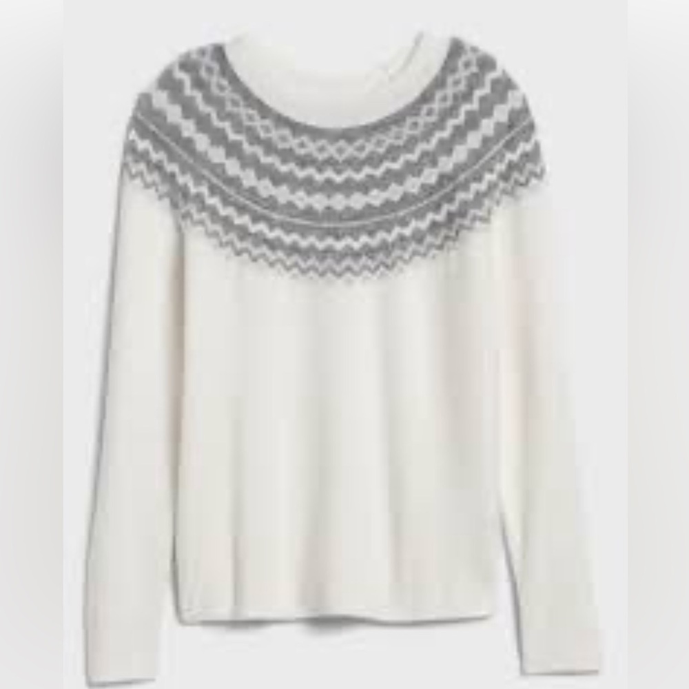 Banana Republic Cozy Fair Isle Crew Neck